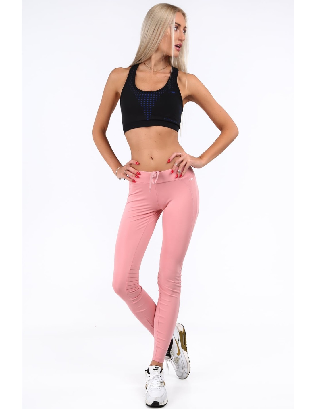 Powder-colored fitted sports leggings MR11025 - Online store - Boutique